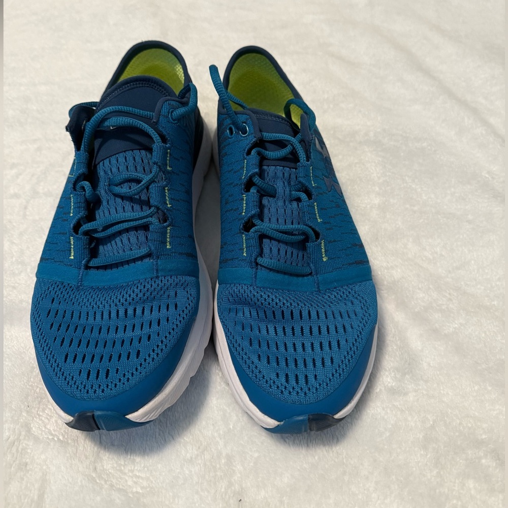 Under Armour Navy and Lime Athletic Shoes